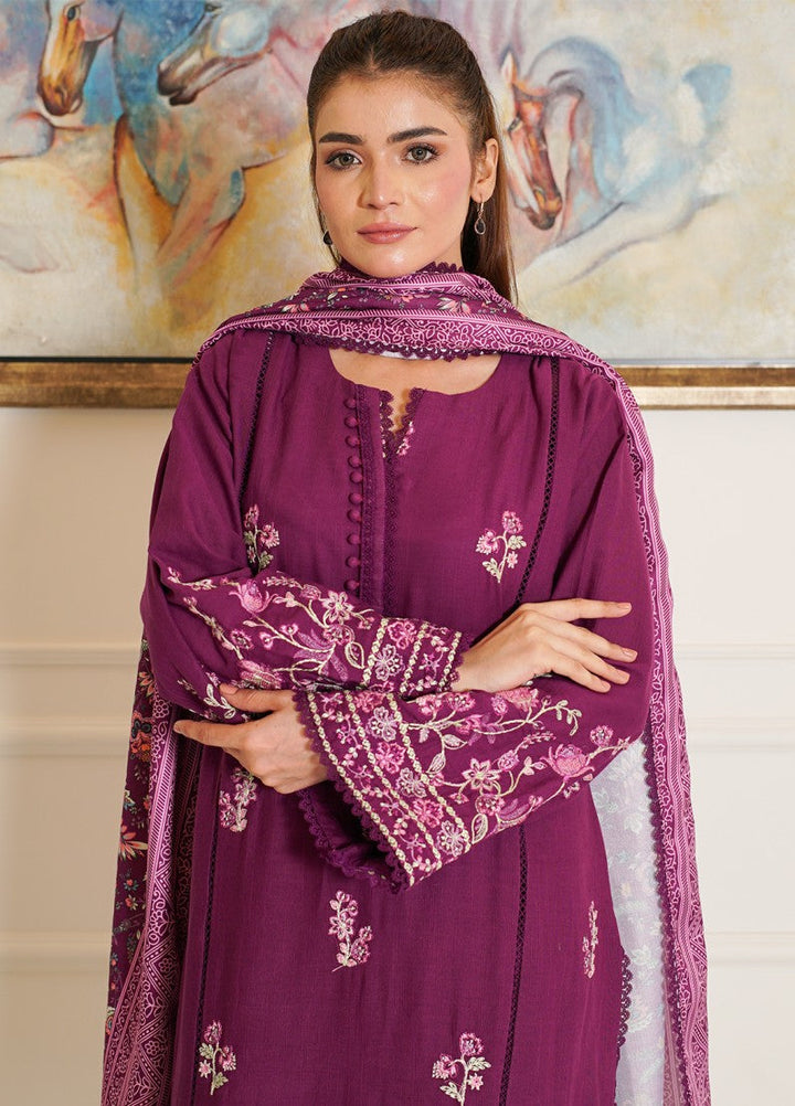 Zyna Unstitched Embroidered Khaddar 3 Piece Zyra - Winter Collection