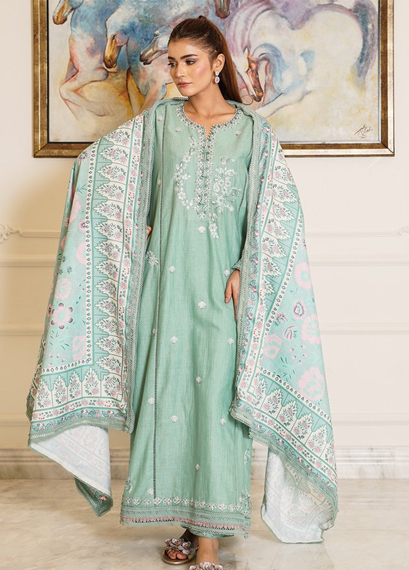 Zyna Unstitched Embroidered Khaddar 3 Piece Azyra - Winter Collection