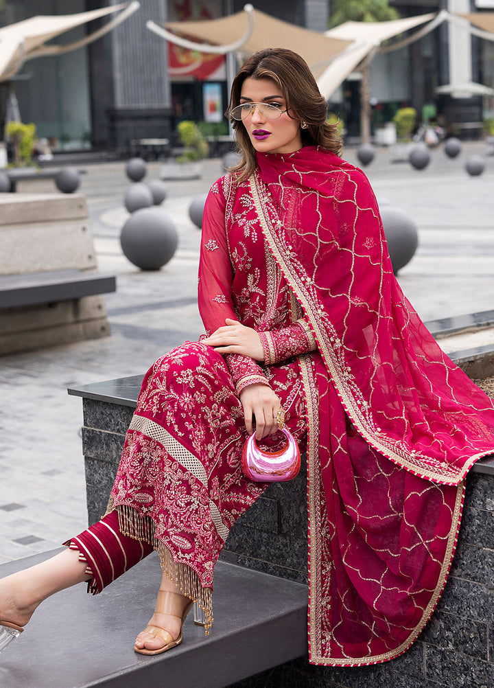 Sahane Ready To Wear Chiffon 3 Piece Suit Ct 25003 Dousee Pret - Formals Collection
