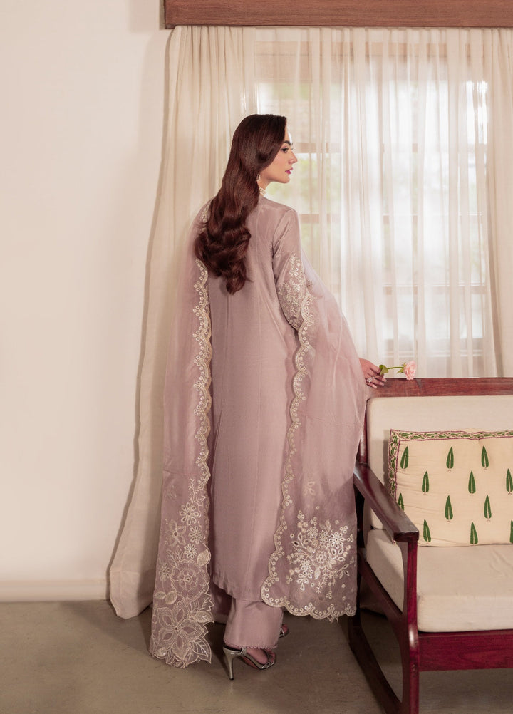 Amelia by Scherezade Women Pret Luxury Ramen Silk 3 Piece Maavi - Festive Collection