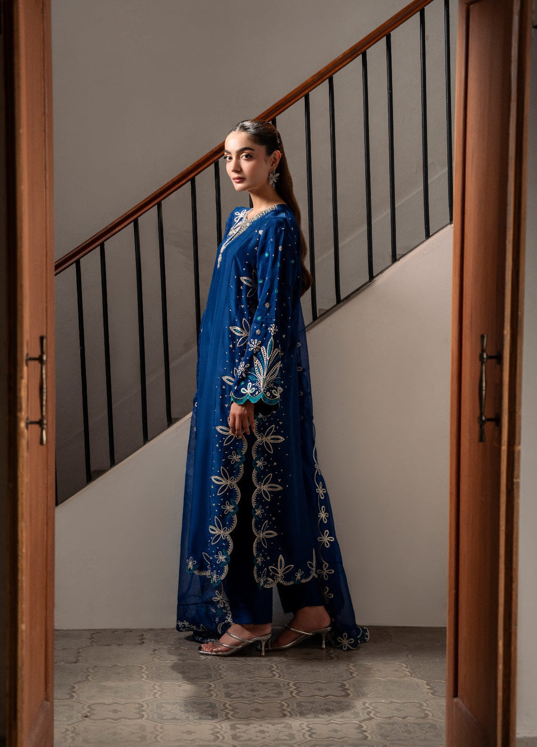 Amelia by Scherezade Women Pret Luxury Ramen Silk 3 Piece Diva - Festive Collection