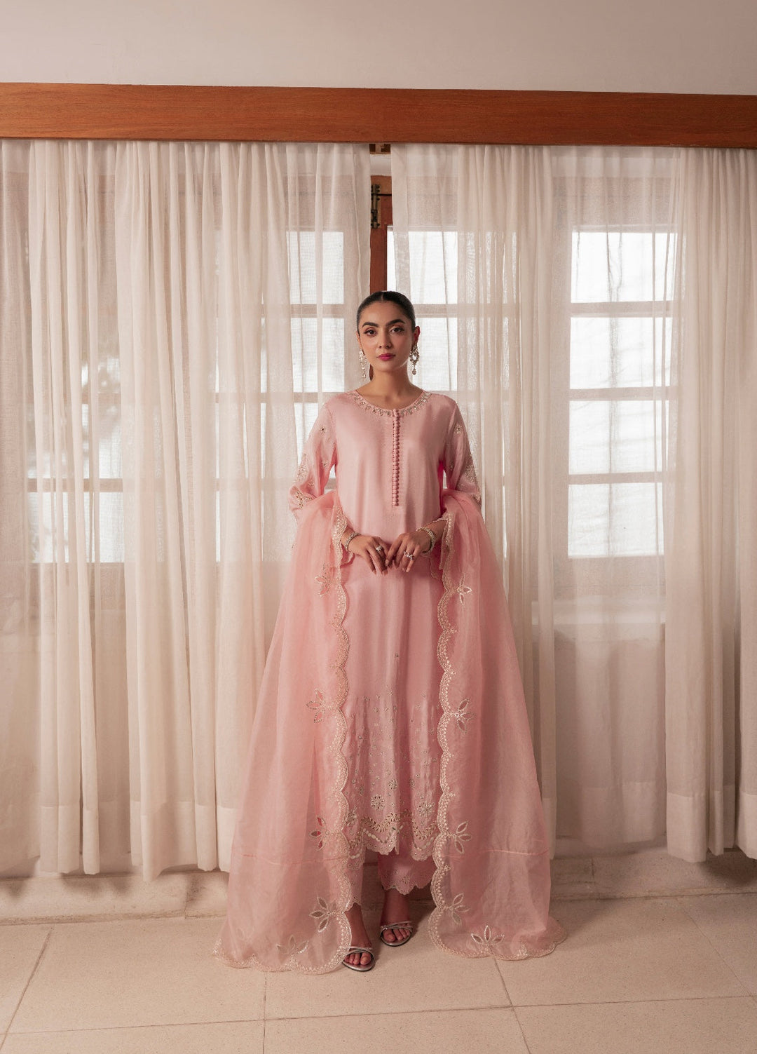 Amelia by Scherezade Women Pret Luxury Ramen Silk 3 Piece Blossom - Festive Collection