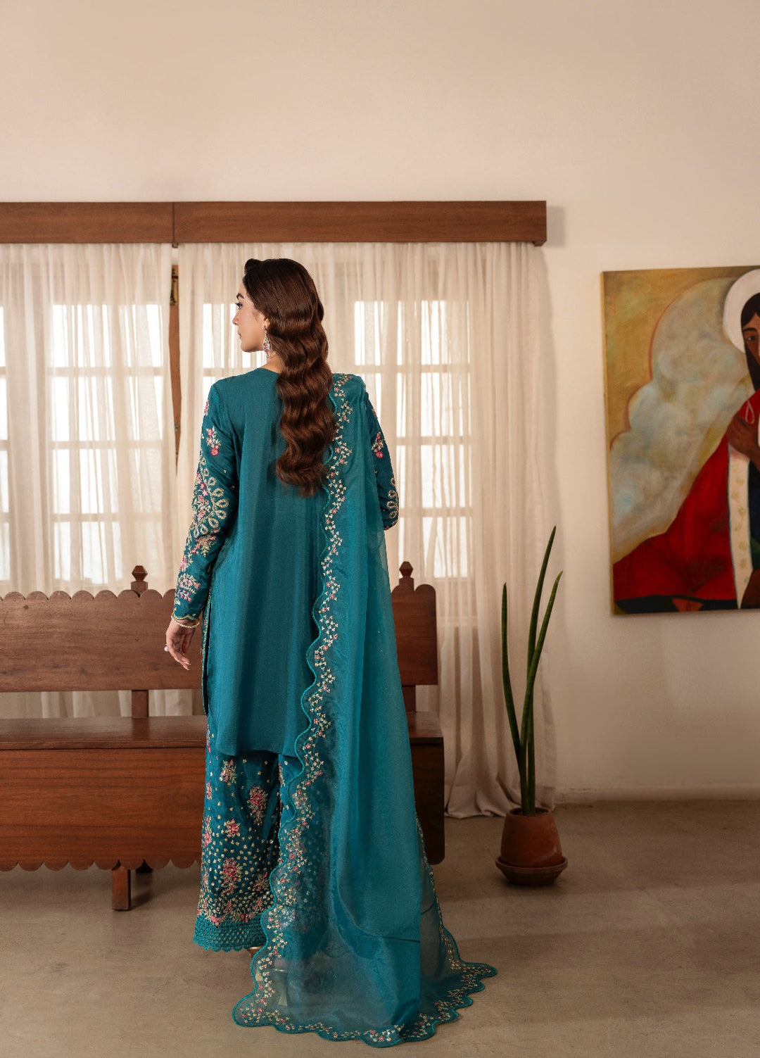 Amelia by Scherezade Women Pret Luxury Ramen Silk 3 Piece Zoe - Festive Collection