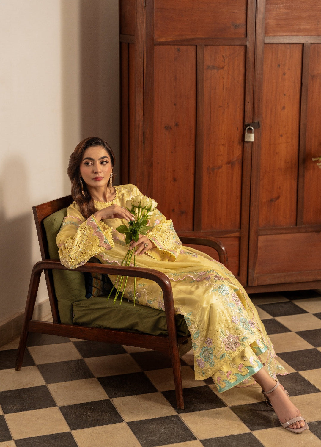 Amelia by Scherezade Women Pret Luxury Ramen Silk 3 Piece Buttercup - Festive Collection