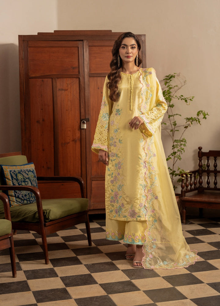 Amelia by Scherezade Women Pret Luxury Ramen Silk 3 Piece Buttercup - Festive Collection