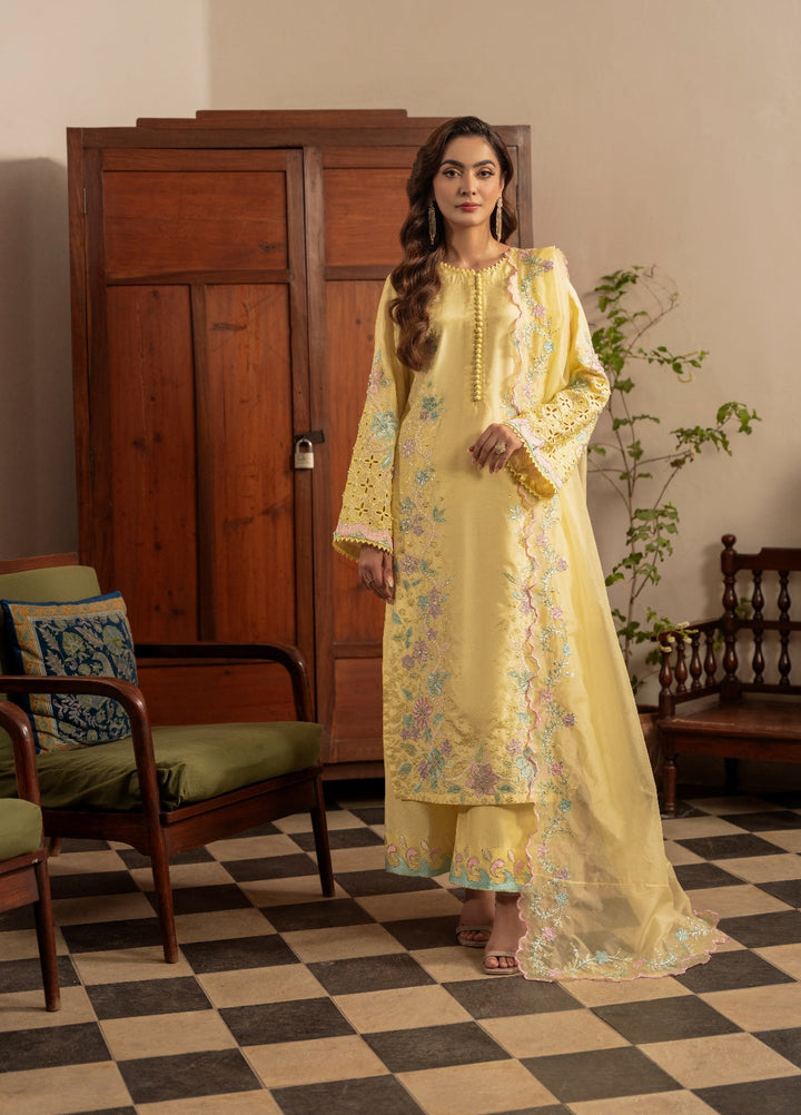 Amelia by Scherezade Women Pret Luxury Ramen Silk 3 Piece Buttercup - Festive Collection