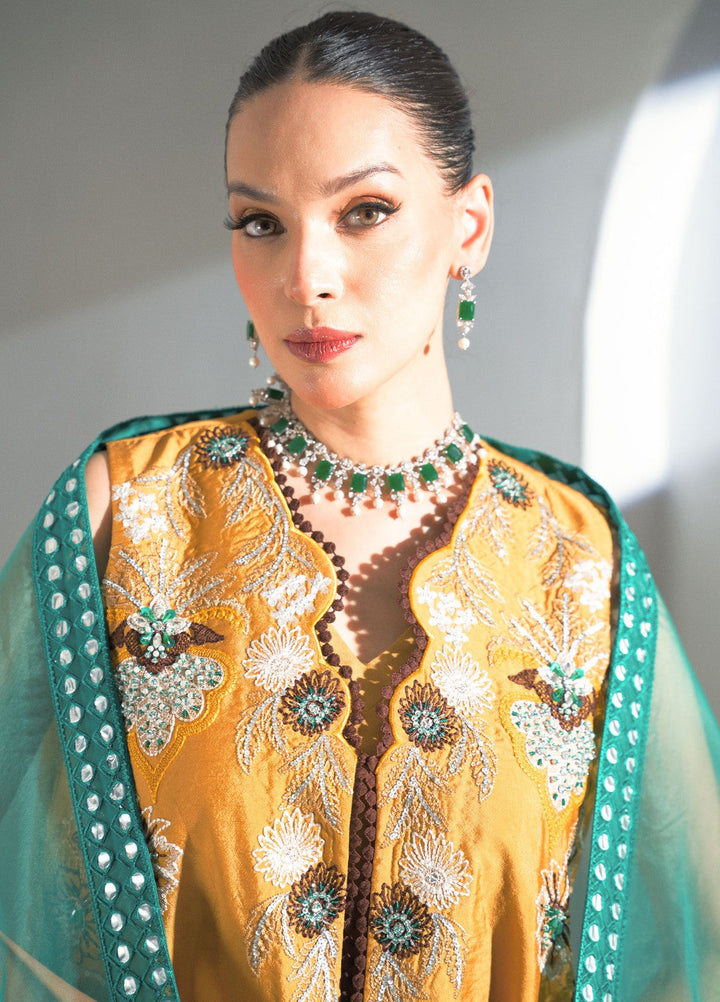 Dilkash by Fozia Khalid Pret 4 Piece Sheesha Silk Mehr - Festive Collection