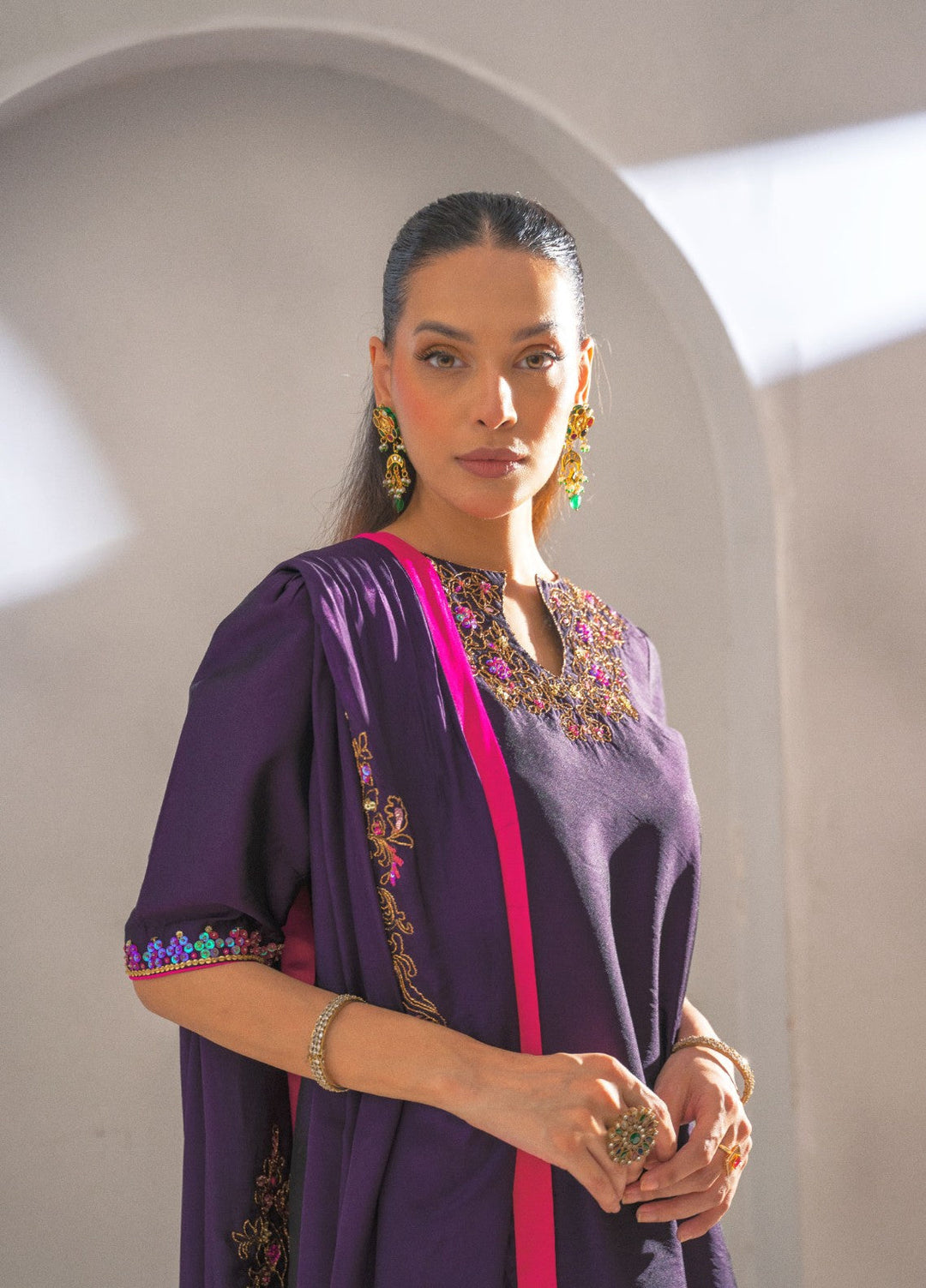 Dilkash by Fozia Khalid Pret 3 Piece Sheesha Silk Zarqash - Festive Collection