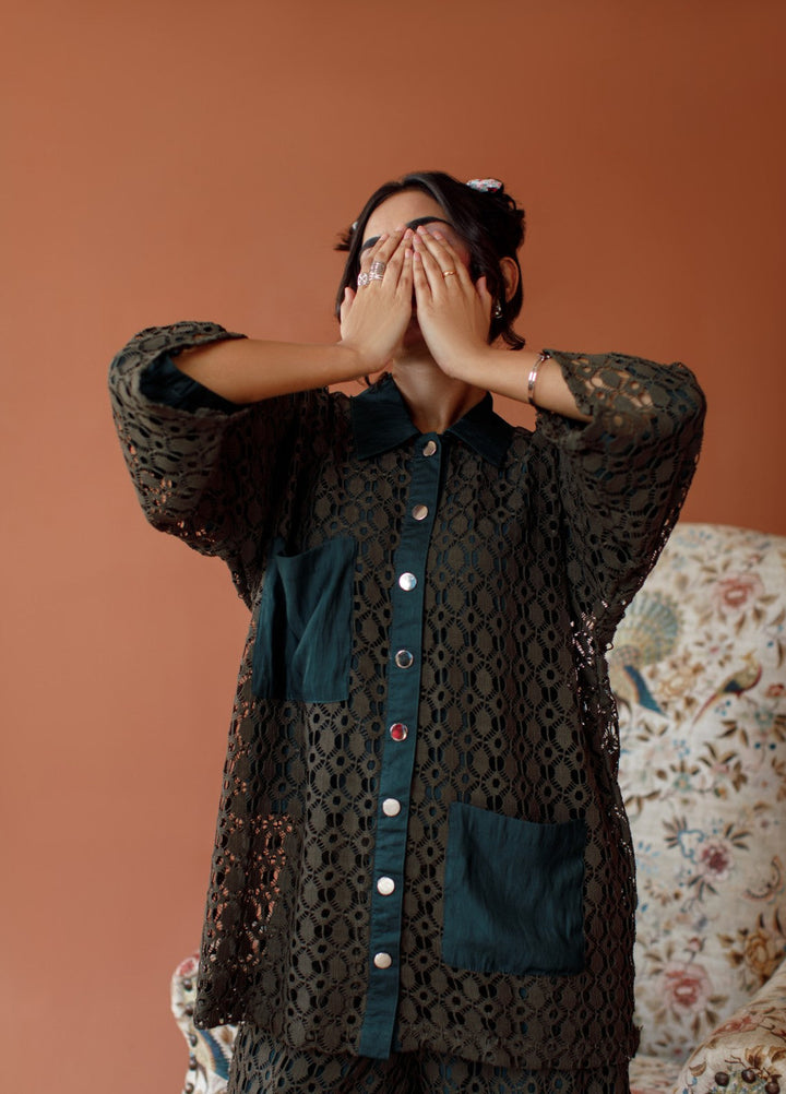 Motion by Ombrella Women Pret 2 Piece Cotton Olive Decode - Casual Collection