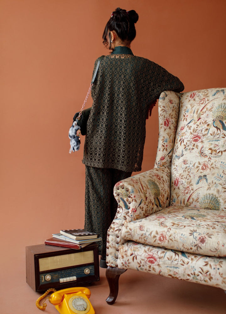 Motion by Ombrella Women Pret 2 Piece Cotton Olive Decode - Casual Collection