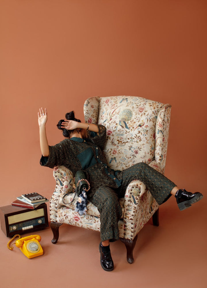 Motion by Ombrella Women Pret 2 Piece Cotton Olive Decode - Casual Collection