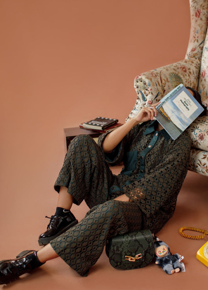 Motion by Ombrella Women Pret 2 Piece Cotton Olive Decode - Casual Collection