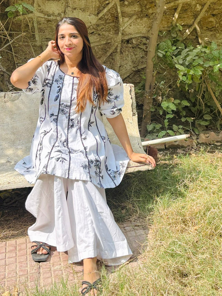 Urban Cut Pret Women Cotton Printed Co-Ord with Dhaka Pants C0198 - Summer Collection