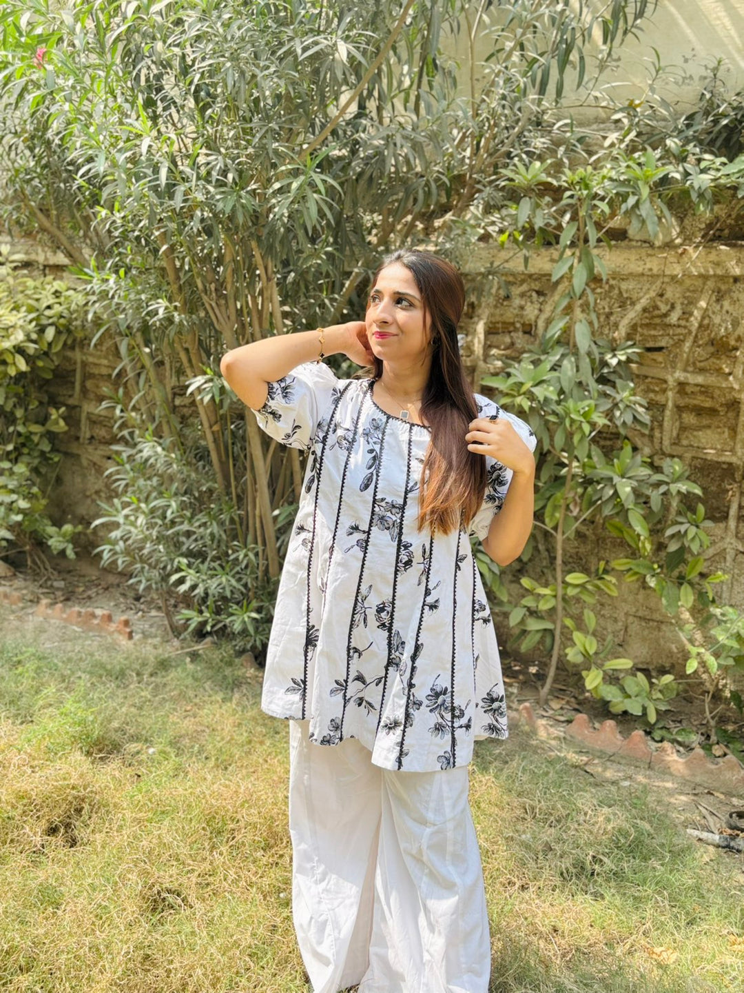 Urban Cut Pret Women Cotton Printed Co-Ord with Dhaka Pants C0198 - Summer Collection