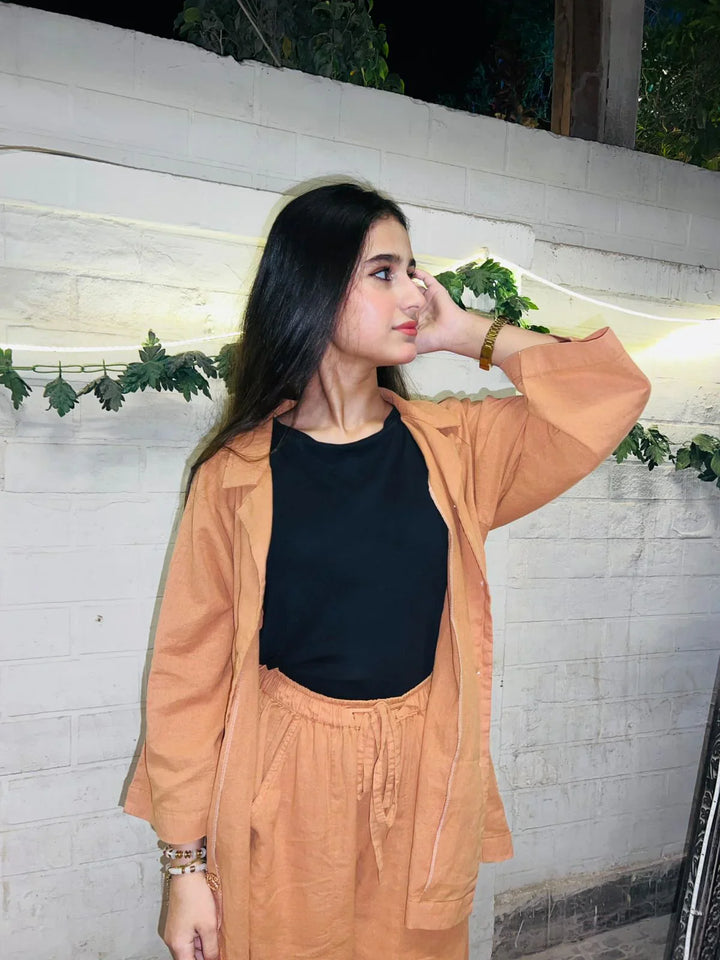 Urban Cut Pret Solid Cotton Co-Ord 2 Piece Garment Dyed C0199 - Summer Collection