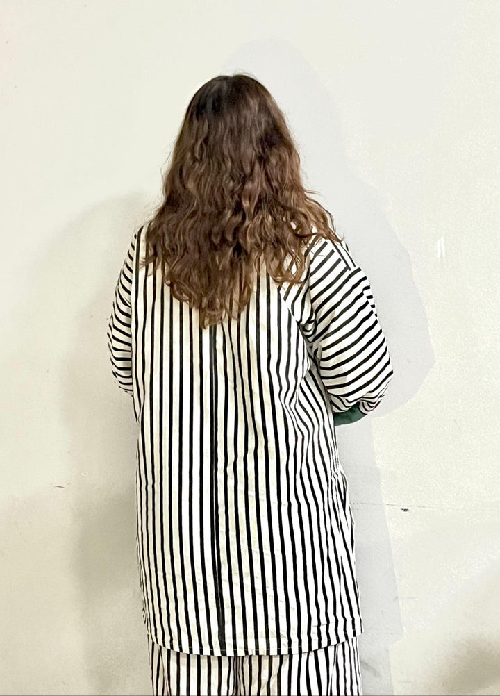 Urban Cut Pret Striped Colorblock Cotton 2 Piece Suit - C0200 - Summer Collection