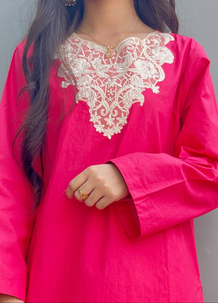 Urban Cut Pret Embroidered Cotton Kurta with Farshi Shalwar 2 Piece Traditional Coord C0203 - Summer Collection