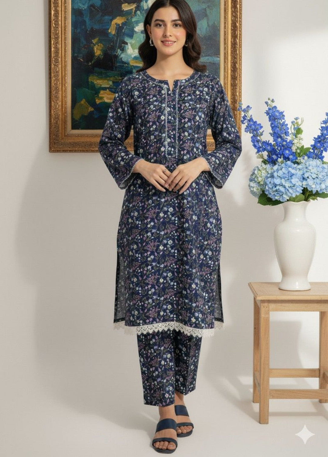 Tosheeza Saith Women Pret 2 Piece khhader two piece D-02 - Winter Collection