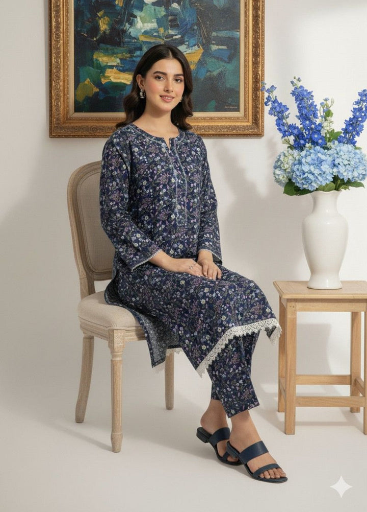 Tosheeza Saith Women Pret 2 Piece khhader two piece D-02 - Winter Collection