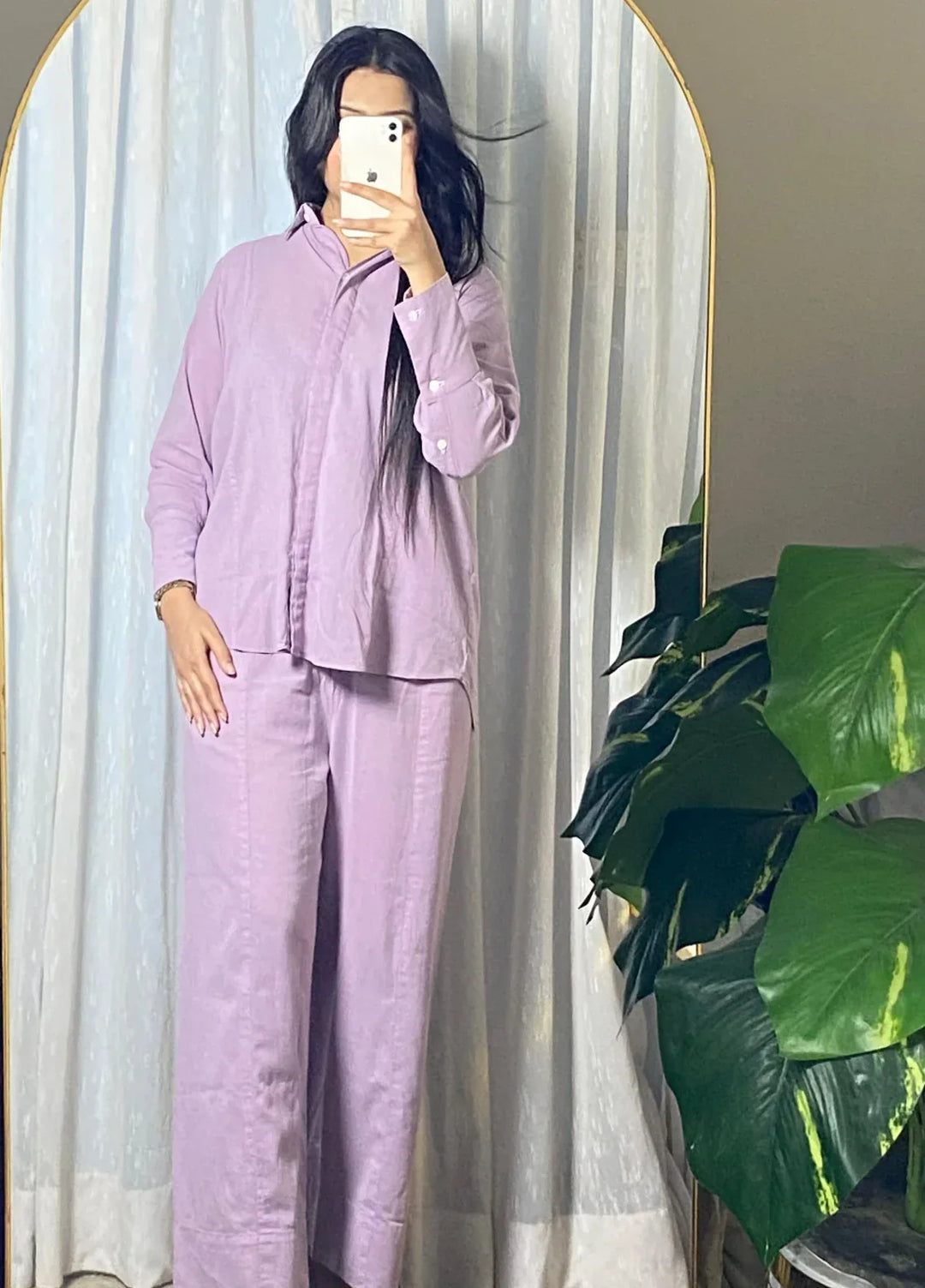 Urban Cut Pret Garment Dyed Cotton 2 Piece Lavender Co-Ord C0208 - Summer Collection