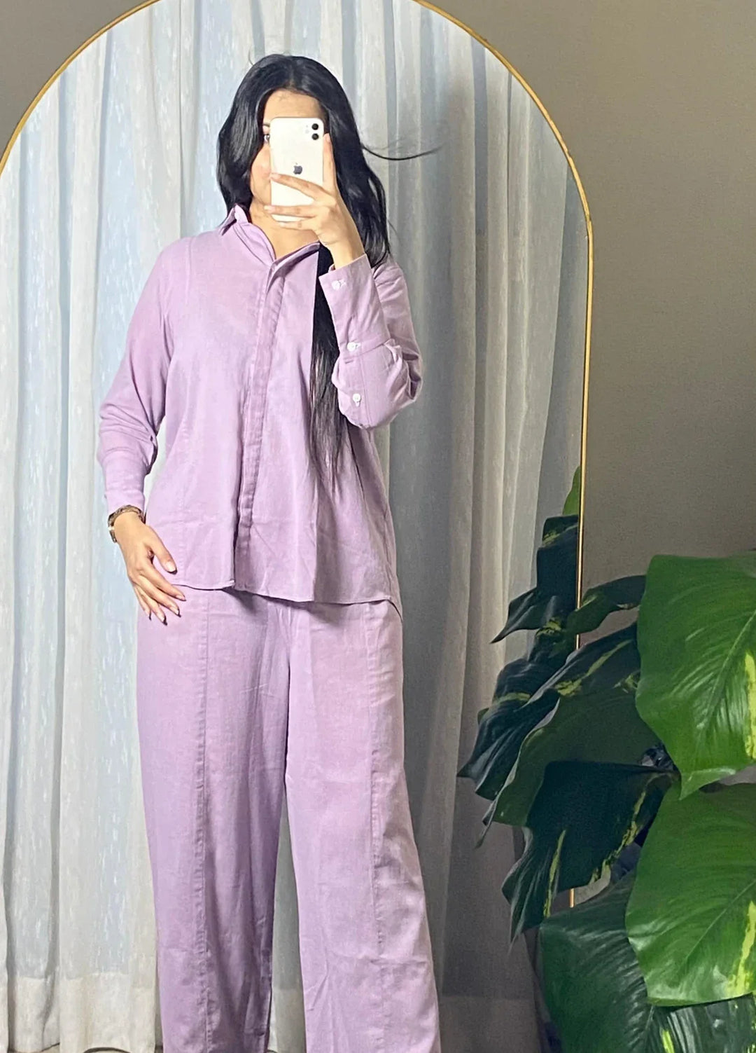 Urban Cut Pret Garment Dyed Cotton 2 Piece Lavender Co-Ord C0208 - Summer Collection