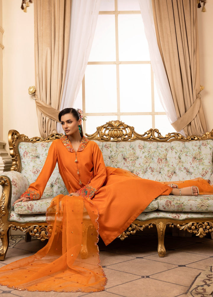 Style Nova By Tessa Pret 3 Piece Embroidered Raw Silk Sheryl - Festive Collection