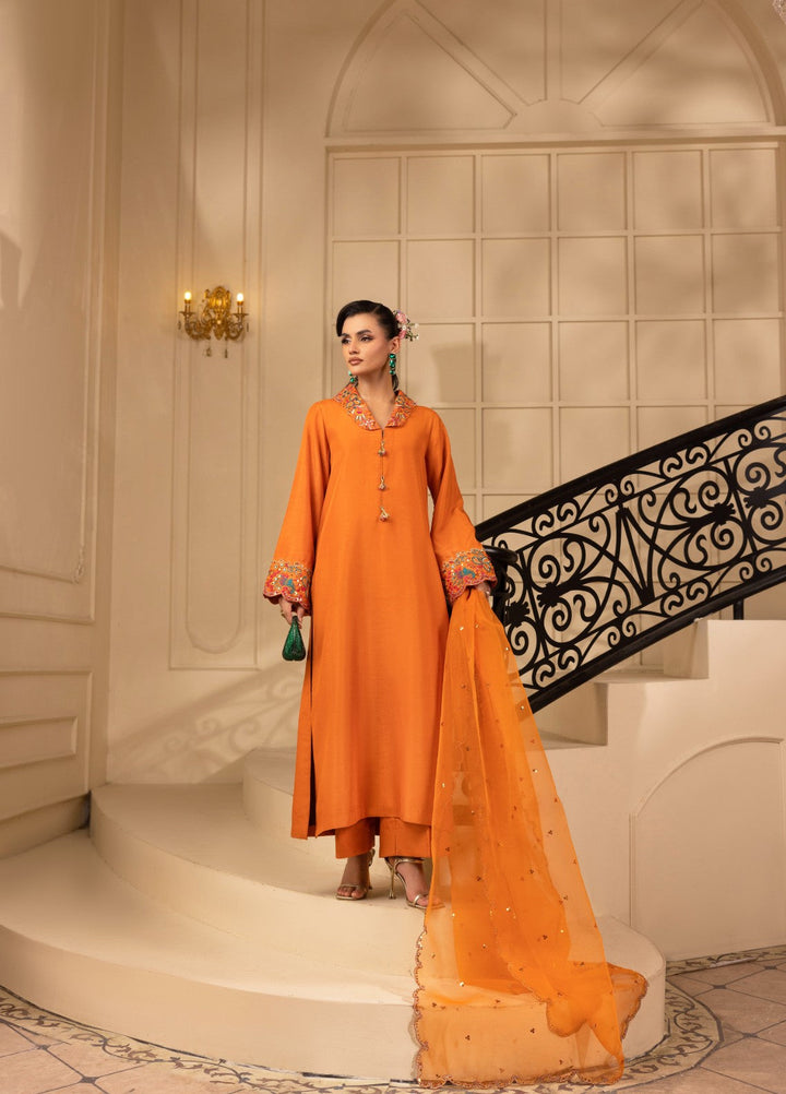 Style Nova By Tessa Pret 3 Piece Embroidered Raw Silk Sheryl - Festive Collection