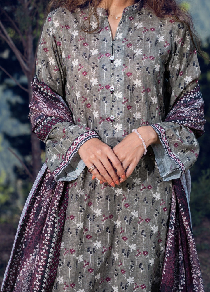 Narmin by Narkins Printed Unstitched Khaddar Suit 3 Piece Ashy - 3126 - Winter Collection