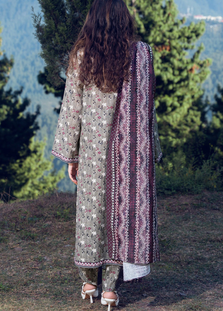 Narmin by Narkins Printed Unstitched Khaddar Suit 3 Piece Ashy - 3126 - Winter Collection