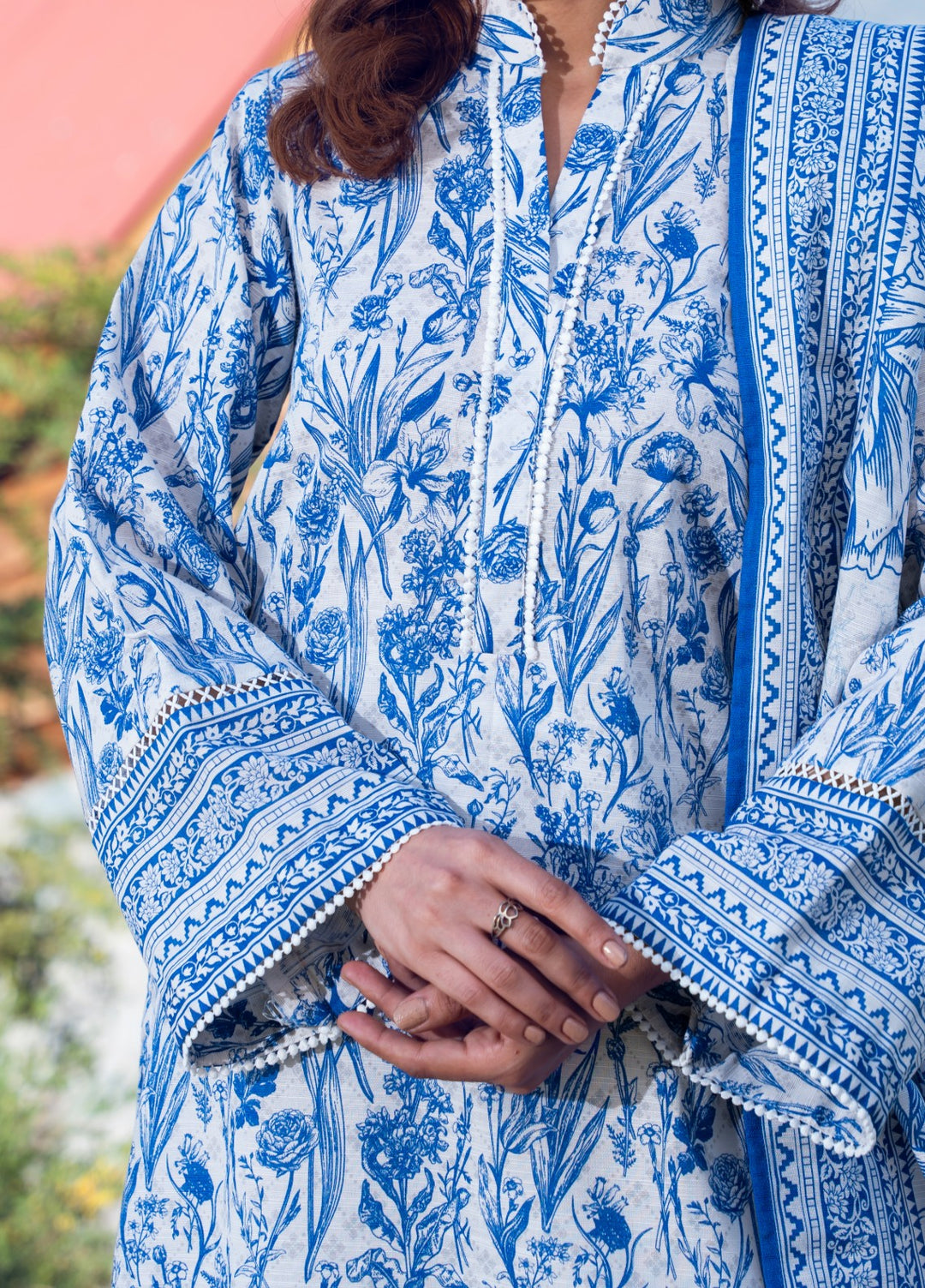 Narmin by Narkins Printed Unstitched Khaddar Suit 3 Piece Mist - 3128 - Winter Collection