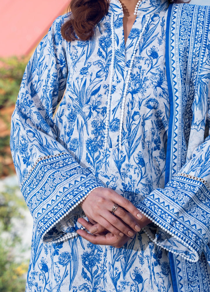 Narmin by Narkins Printed Unstitched Khaddar Suit 3 Piece Mist - 3128 - Winter Collection