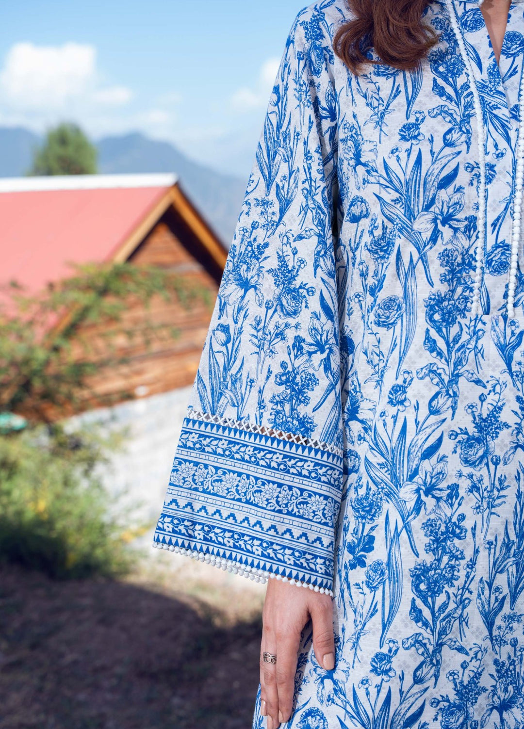 Narmin by Narkins Printed Unstitched Khaddar Suit 3 Piece Mist - 3128 - Winter Collection