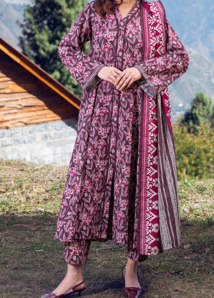 Narmin by Narkins Printed Unstitched Khaddar Suit 3 Piece Orchid - 3133 - Winter Collection