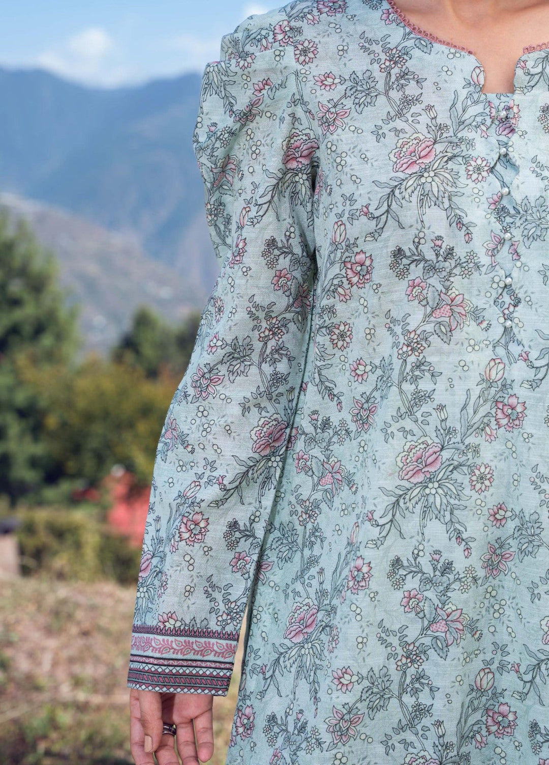 Narmin by Narkins Printed Unstitched Khaddar Suit 3 Piece Laurel - 3140 - Winter Collection