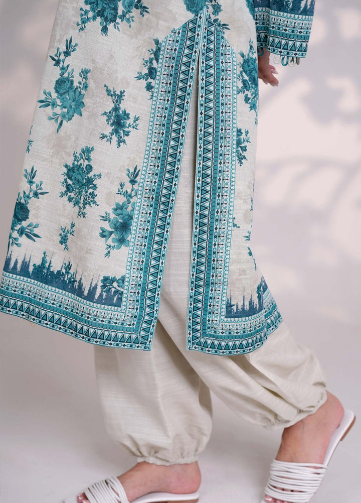 Narmin by Narkins Printed Unstitched Khaddar Suit 3 Piece Cool Water - 3144 - Winter Collection