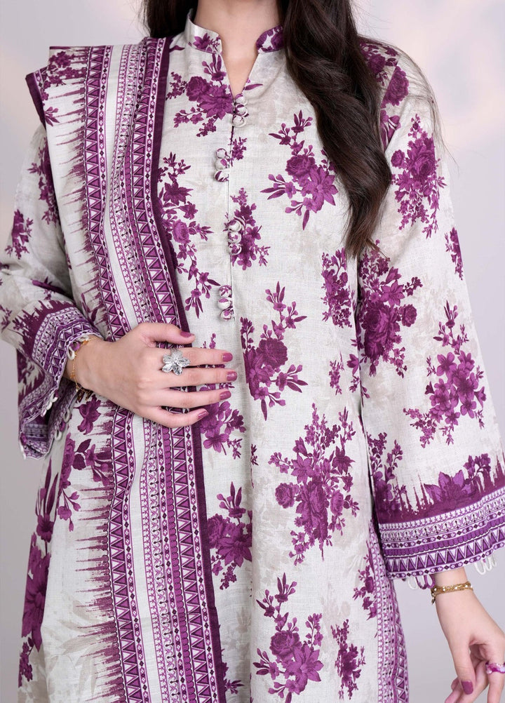 Narmin by Narkins Printed Unstitched Khaddar Suit 3 Piece Iris - 3162 - Winter Collection