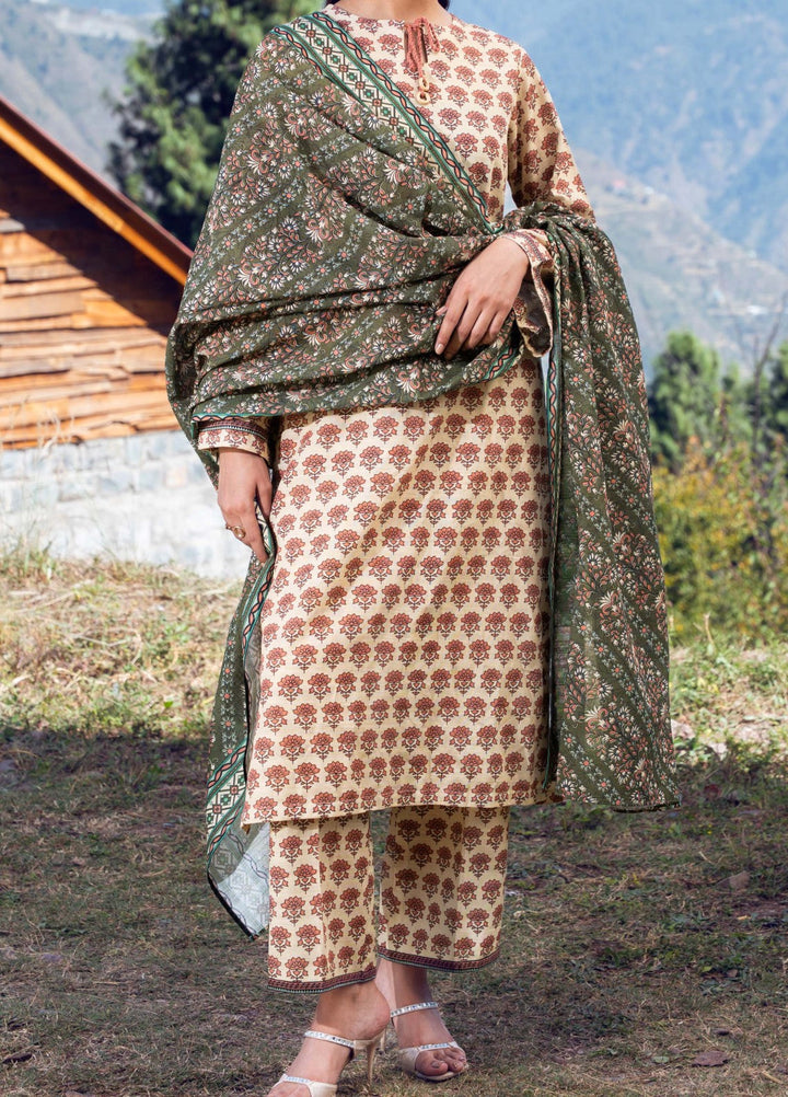 Narmin by Narkins Printed Unstitched Khaddar Suit 3 Piece Ginger - 3169 - Winter Collection