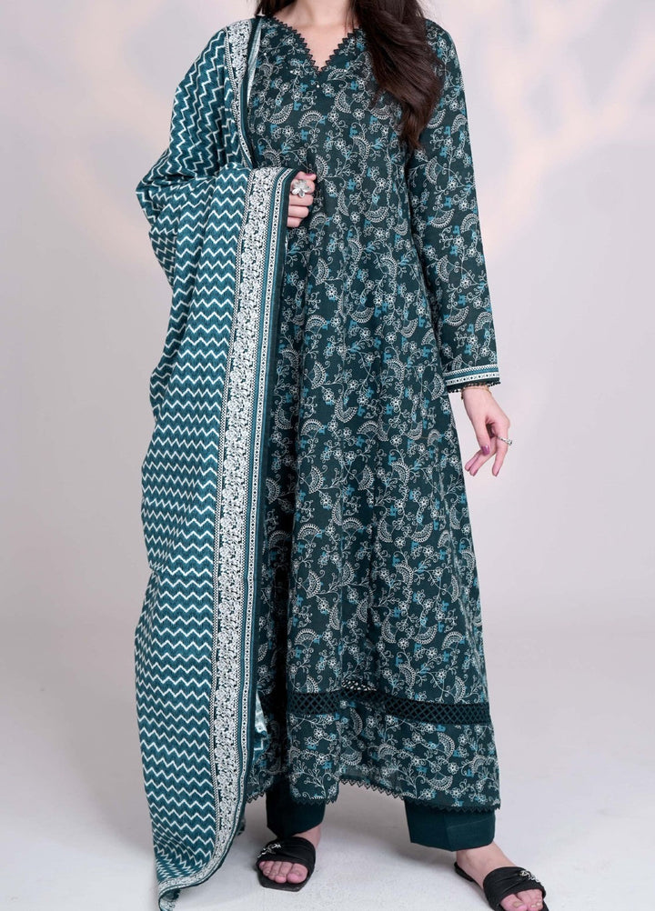 Narmin by Narkins Printed Unstitched Khaddar Suit 3 Piece Glimmer - 3171 - Winter Collection