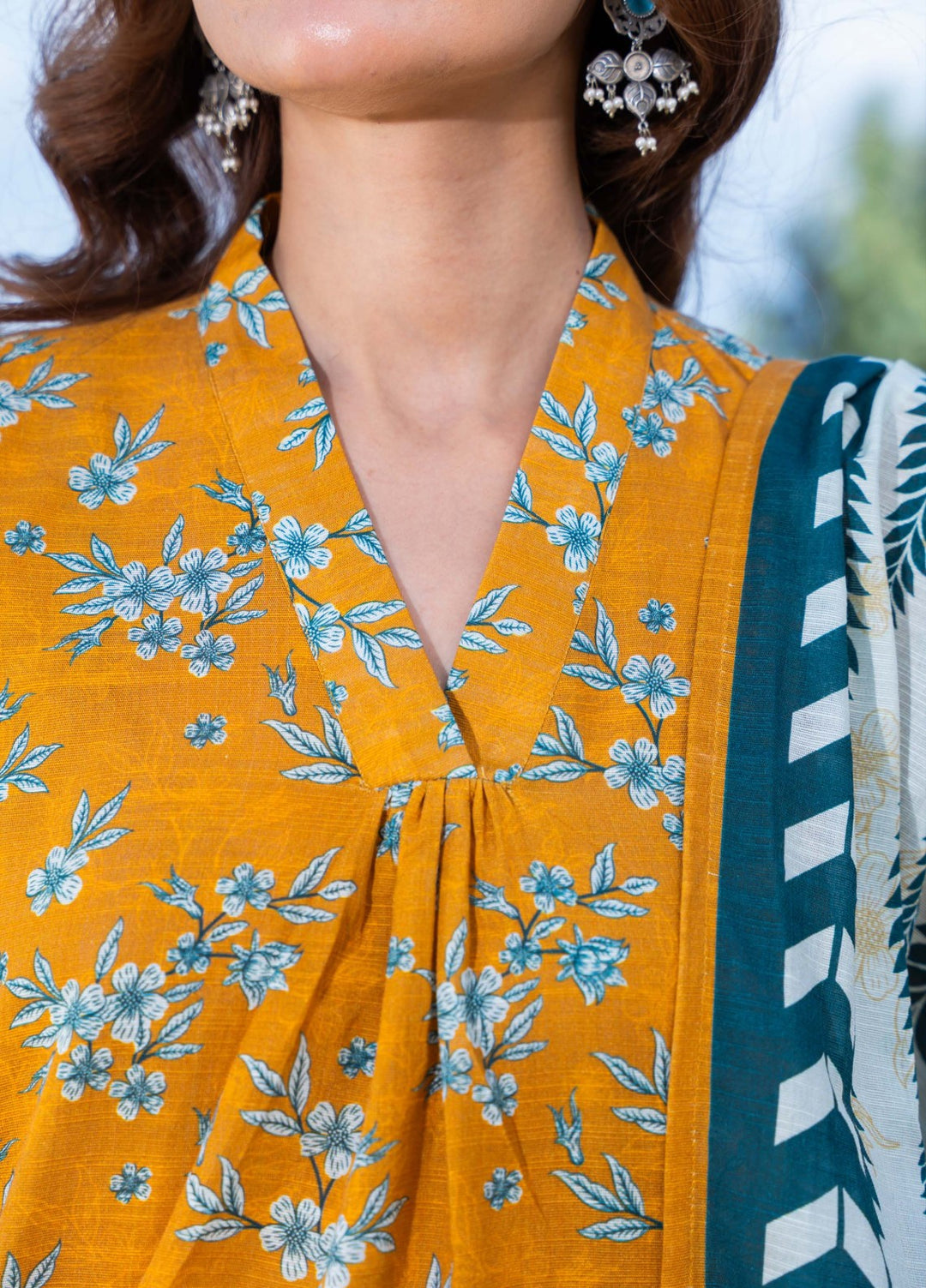 Narmin by Narkins Printed Unstitched Khaddar Suit 3 Piece Sulphur - 3176 - Winter Collection