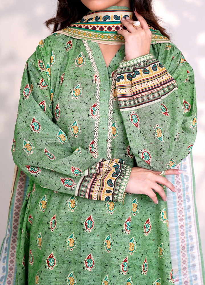 Narmin by Narkins Printed Unstitched Khaddar Suit 3 Piece Guacamole - 3177 - Winter Collection