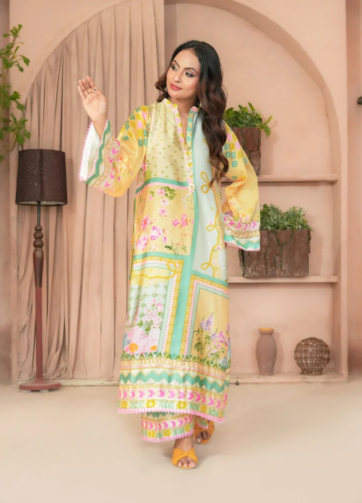Limon Aura - Embrioded Malai Silk 2pc suit