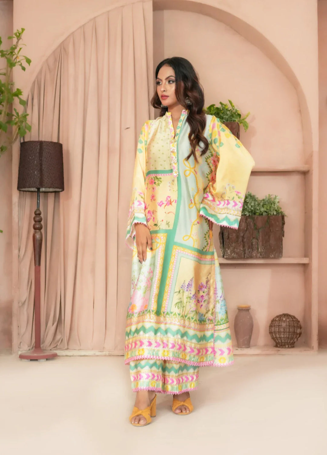 Limon Aura - Embrioded Malai Silk 2pc suit