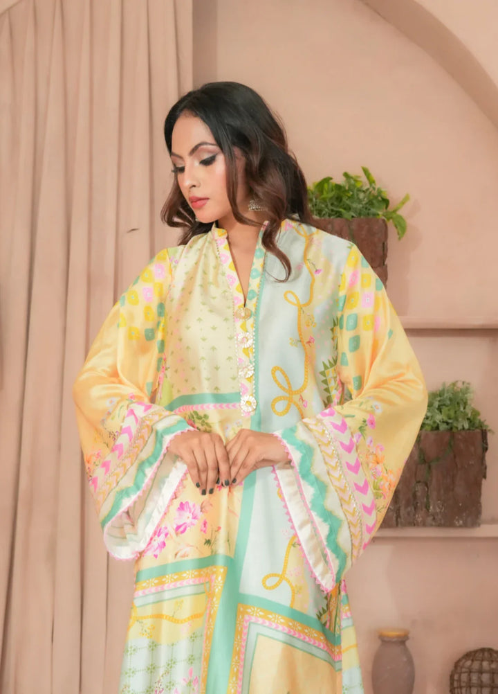 Limon Aura - Embrioded Malai Silk 2pc suit