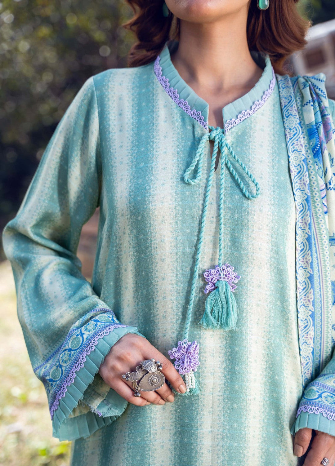 Narmin by Narkins Peach Prints Unstitched 3 Piece NBN25PW Aurora - 3182 - Winter Collection