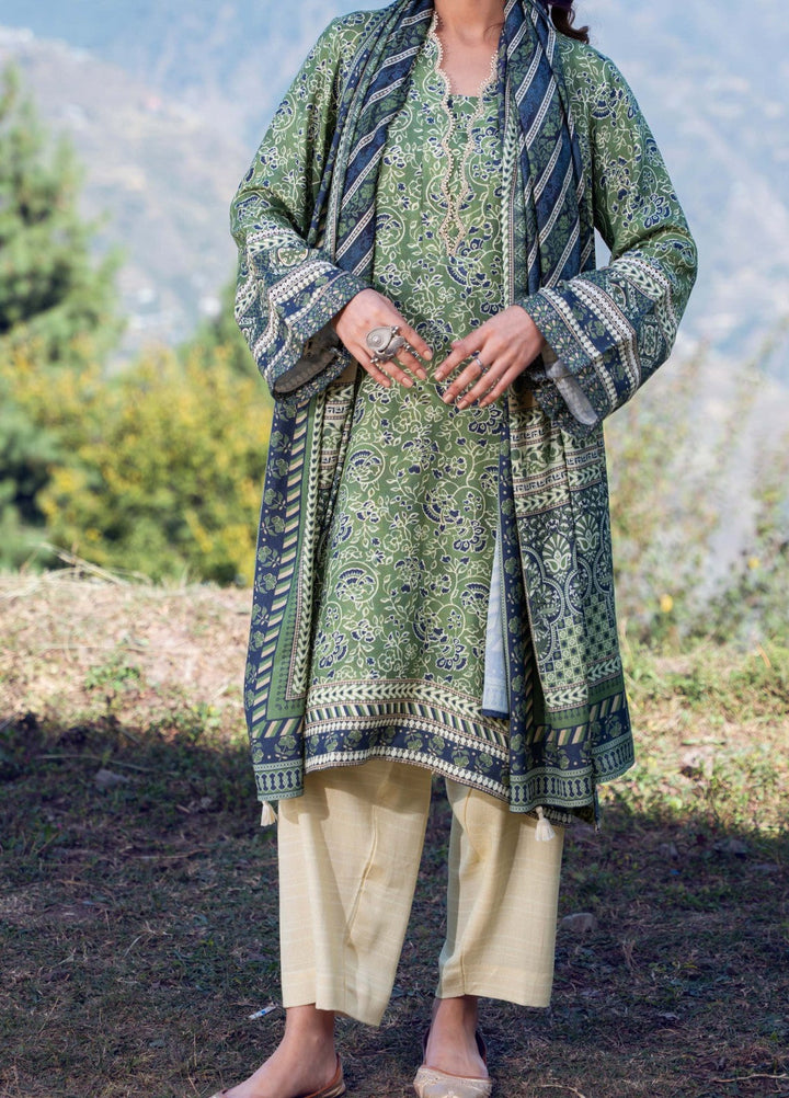 Narmin by Narkins Peach Prints Unstitched 3 Piece NBN25PW Sage - 3185 - Winter Collection