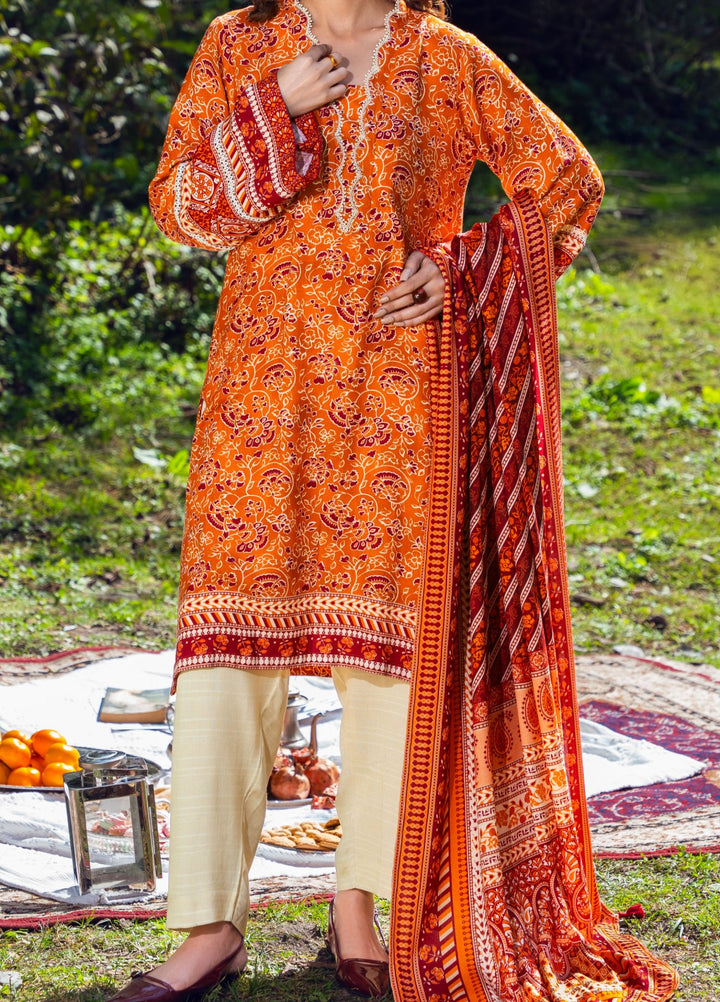 Narmin by Narkins Peach Prints Unstitched 3 Piece NBN25PW Clementine - 3184 - Winter Collection