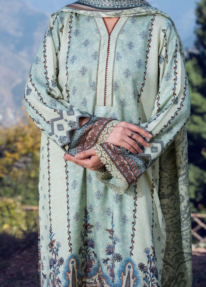 Narmin by Narkins Peach Prints Unstitched 3 Piece NBN25PW Beryl - 3183 - Winter Collection