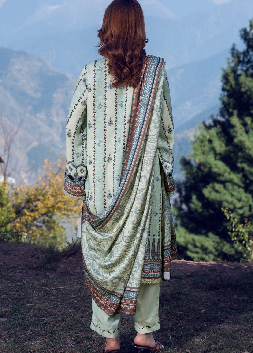 Narmin by Narkins Peach Prints Unstitched 3 Piece NBN25PW Beryl - 3183 - Winter Collection