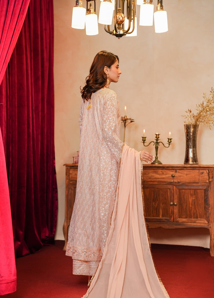 Shadiyan by Al Siyaab Pret 3 Piece Embroidered Chiffon Sana Peach - Festive Collection