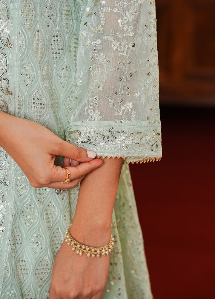 Shadiyan by Al Siyaab Pret 3 Piece Embroidered Chiffon Sana Mint Green - Festive Collection